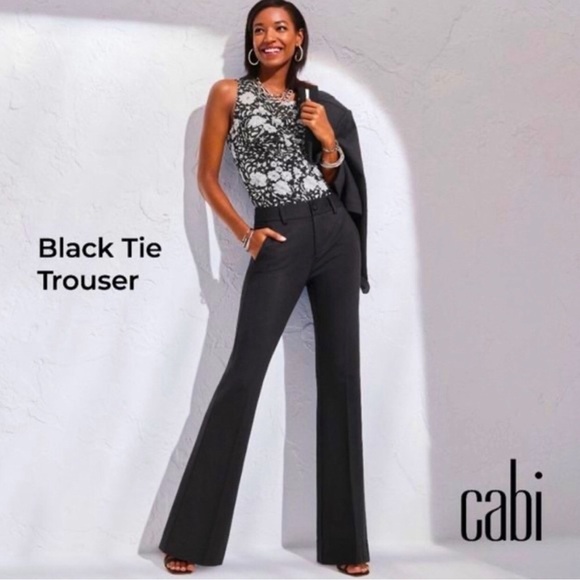 CAbi Black Tie Trousers | Slacks | Pants Style Number 6042R - Picture 1 of 6